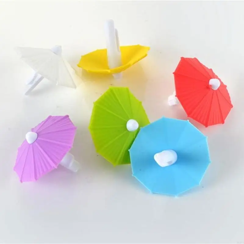 N0PA 6Pcs Umbrella Wine Glass Markers Bar Accessories Glass Wine Charm
