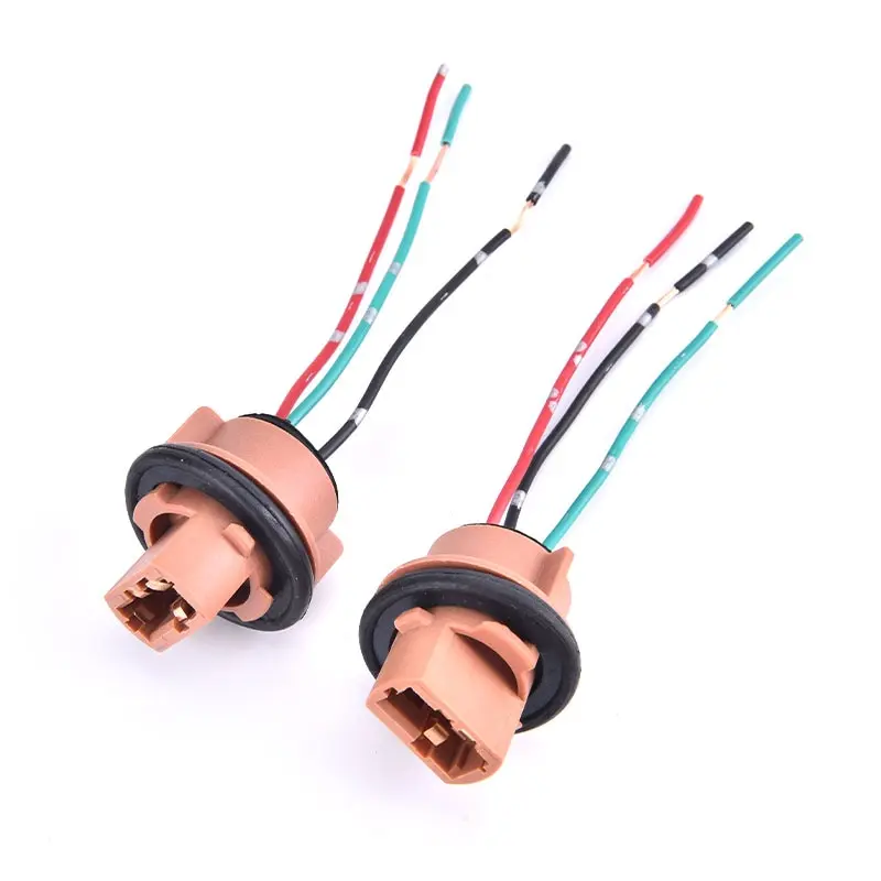 T20 7440 7443 LED Bulb Holder LED Socket Adapter Connector Parking Side Light Lamp Wiring Harness Adaptor Socket 2Pcs led lamp bulb base light holder lamp holder light bulb socket socket connector plug adapter