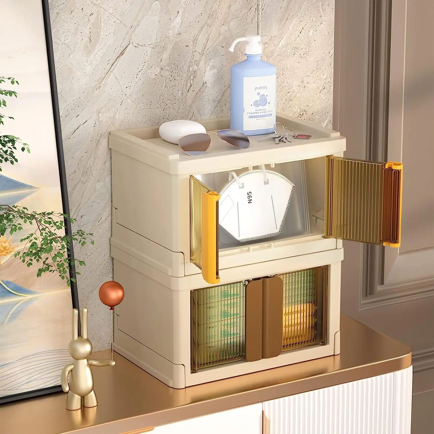 Desk Organizer Storage Box for Make Up Jewelry Pen Stationary 1pc