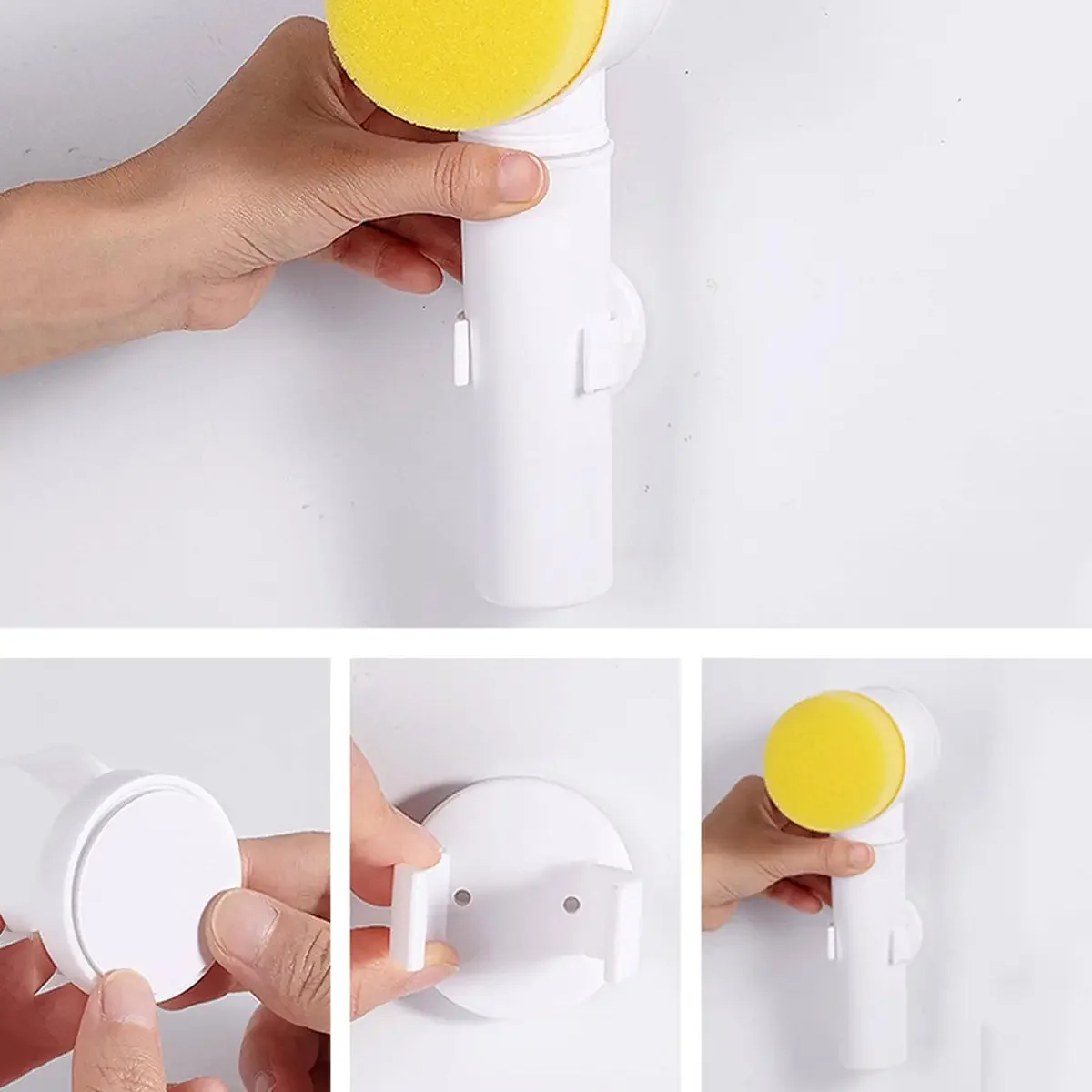 1 Set-Cleaning Brush Set-Powerful, Cordless & Multifunctional Scrubbing for Kitchen & Bathroom-Ideal for Busy Homes, Apartments