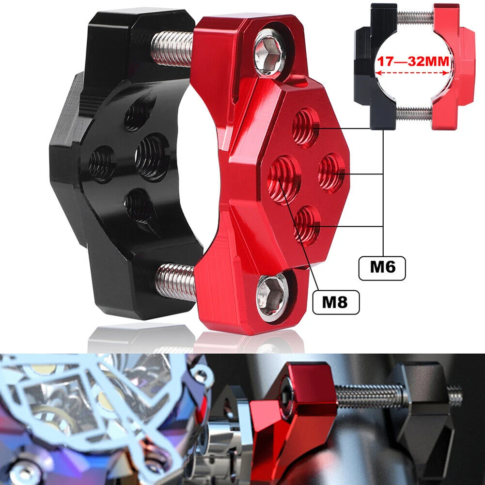 

Alloy Motorcycle Stent 17-32mm Bracket Bumper Clamp Auxiliary Spotlight Headlight Mount Clip Light Phone GPS Handlebar Holder