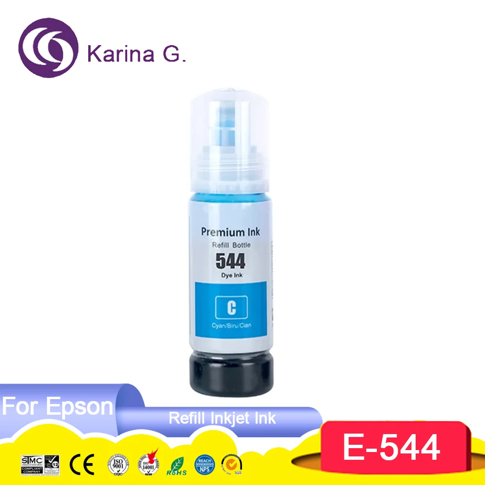 544 T544 Premium Color Compatible Bottle Water Based Refill Inkjet Ink for EcoT