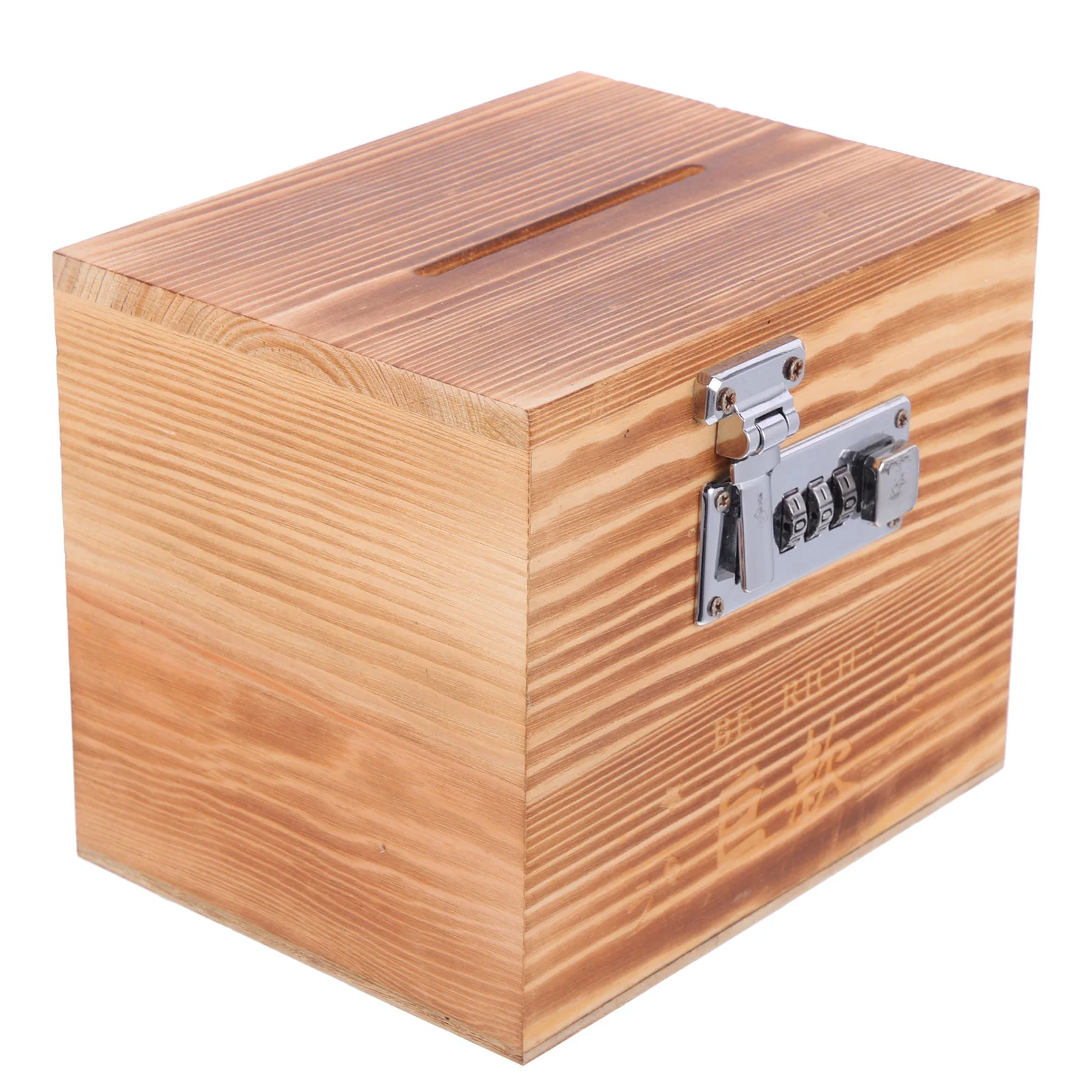 

Wooden Piggy Bank Money Saving Box Coded Lock Suggestion Box Locking Mailbox Ballot Box Savings Coin Money Piggy Bank Jar Box