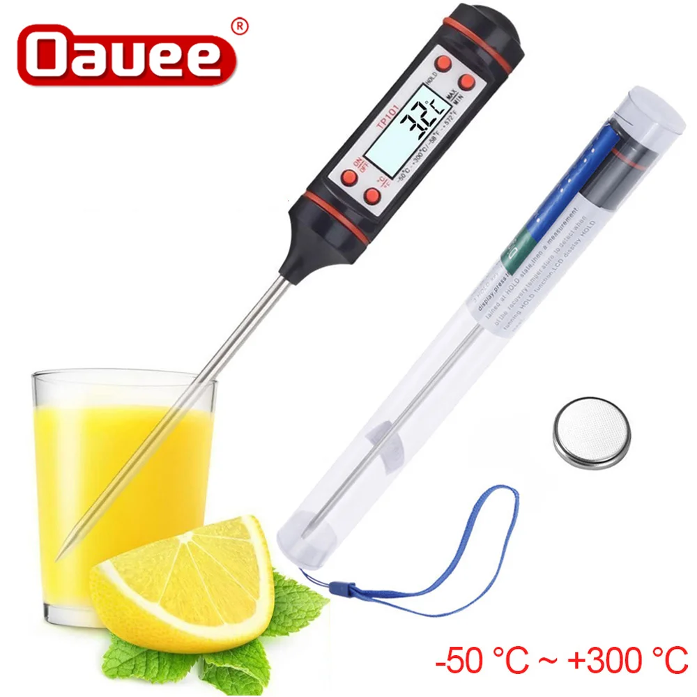 Digital Thermometer Kitchen Cooking Food Oil Milk Water BBQ Meat Temperature 