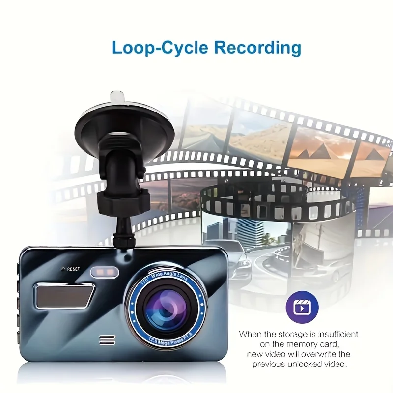 Caméra Action DAINU 1080P avec Double Objectif et Batterie Intégrée fixée sur un casque, en action