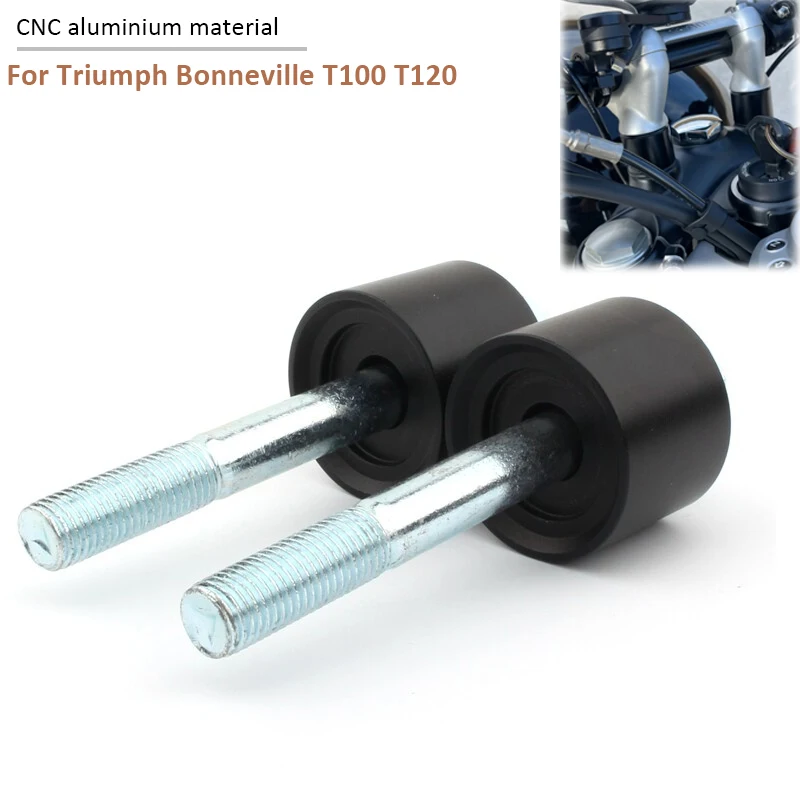 2 Pezzi Manubrio Riser Morsetto Spacer Bar Mount Per Triumph Bonneville T100 T120 Scrambler 1200Xc Street Twin Bobber Nero