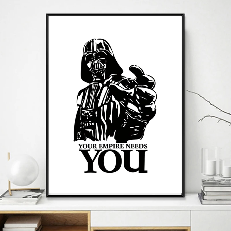 Star Wars Darth Vader Canvas Painting Art Poster Your Empire Needs You Quote Prints Wall Boys Room Decoration |