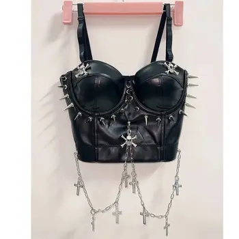 Spikey Cropped Bustier Top 1