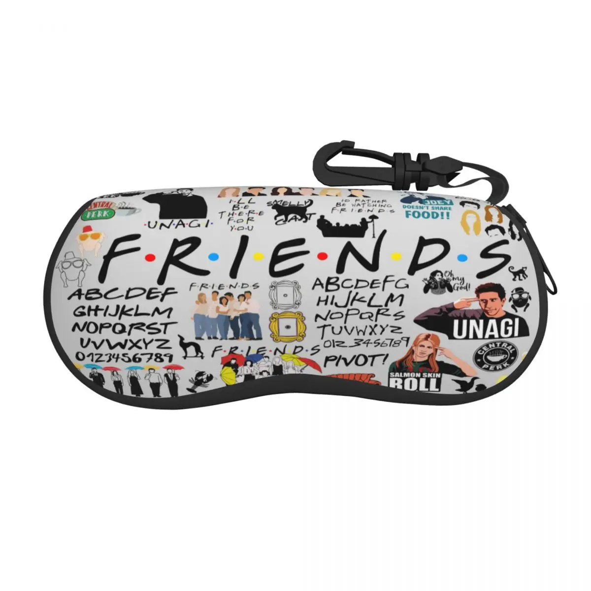 

Friends TV Show American Glasses Case Unisex Convenient Cartoon Central Perk Glasses Storage Box Print Eyewear Container