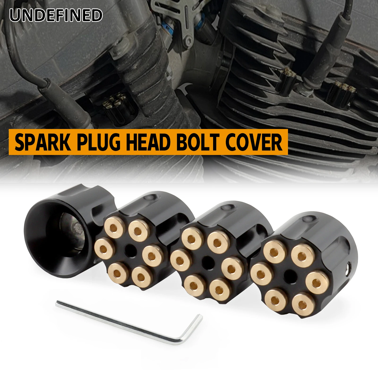 

4pcs Motorcycle Spark Plug Screw Nut Head Bolt Engine Topper Cover For Harley Twin Cam Big Twin 1340 EVO Sportster 1985-2024