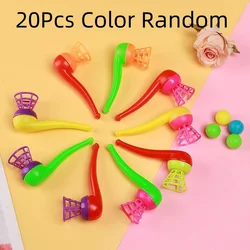 Suspended Blow Pipe Ball Game for Kids - Floating Ball Balance Toy (20Pcs)