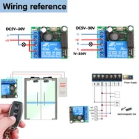 433Mhz RF Remote Control Wireless Switch DC 5V 12V 24V 1CH rf Relay Receiver and 2CH Transmitter For Door Electromagnetic lock - Image 2