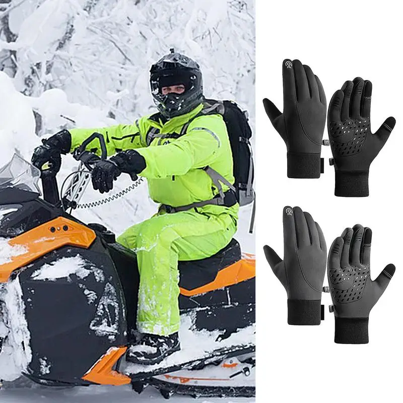 

Waterproof Winter Gloves Screen Touch Non-Slip Mittens Men Women Windproof Gloves For Biking Horseback Riding Skiing