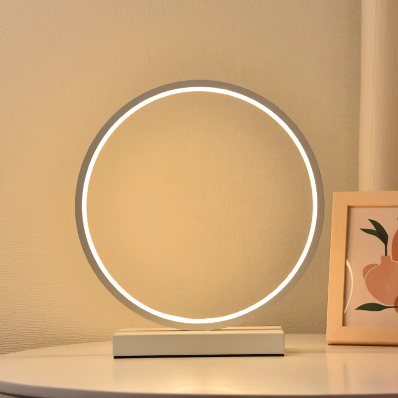 

Creative Bedroom Bedside Lamp Nordic Simple Modern Night Light Sleep Round LED Table Lamp Decoration Dormitory Desk