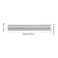 230*4 Cm Self Adhesive Wall Border Strip Waterproof Wall Trim Line Wallpaper Skirting Border 3D Decor TV Background Wall Sticker 6