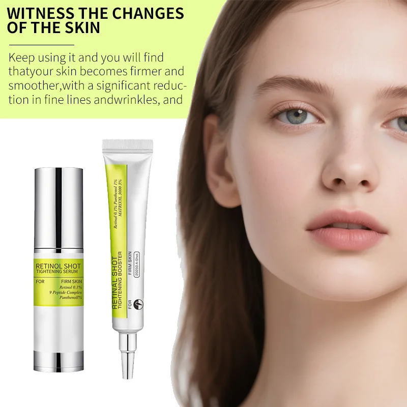 Coréen rétinol vitamine C hydratant Shot resserrement Booster crème pour le visage sérum pour les yeux éclaircissant les cernes raffermissant hydratant – Image 2