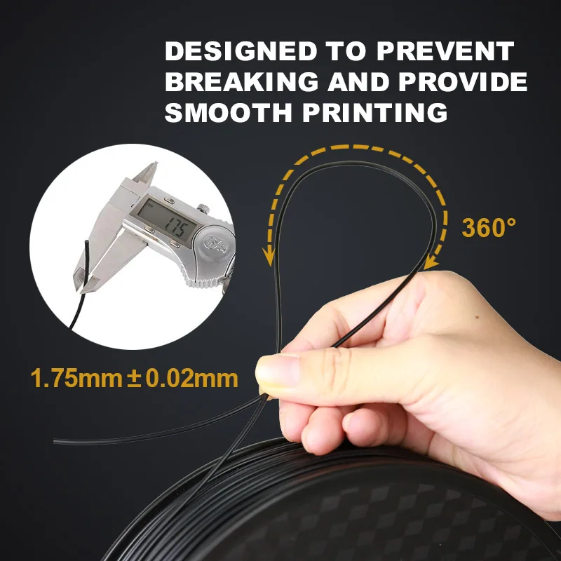 Flexible 3D Printing TPU Filament – 1.75mm, 250G, Multiple Colors