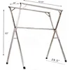 Clothes Drying Rack for Laundry Foldable Free of Installation Adjustable Stainless Steel Garment Rack 4