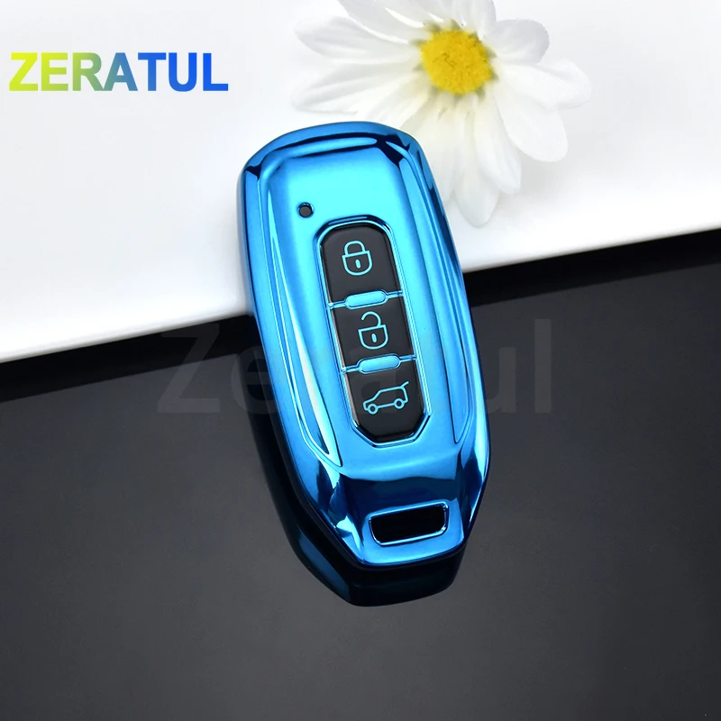 3 Pulsanti Soft Tpu Car Key Shell Fob Protector Per Ford Territory Ev Auto Smart Key Cover Case Holder Accessori
