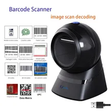 

2D Barcode Scanner Omnidirectional Desktop global 1D 2D QR code data matrix reader usb scanner for supermarket store payment