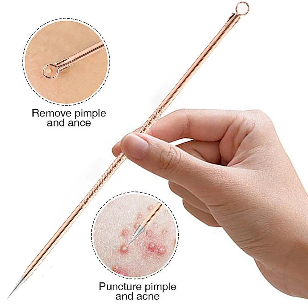 Acne Needle Set Black Dots Pimple Blackhead Remover Comedone Extractor Pore Cleaner Face Cleaning Tools Skin Care Products 4PCS blackhead instrument,blackhead remover