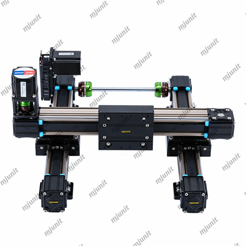 

mjunit dual working position electric xy axis synchronous belt slide linear module with step or servo motor drive xy gantry