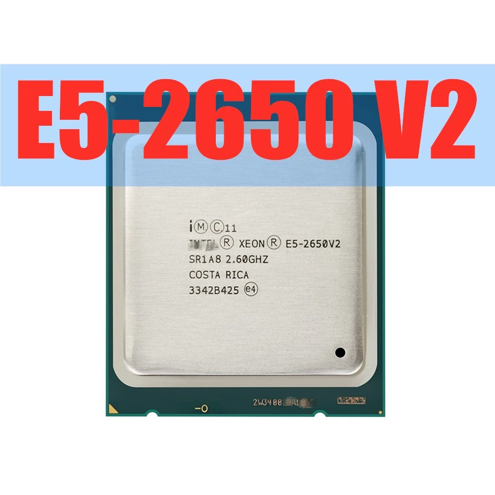 Processador Xeon E5-2650 V2 E5 2650 V2 CPU LGA 2.6 2011 e5 2650V2 SR1A8 Octa Core processador Supports X79 motherboard