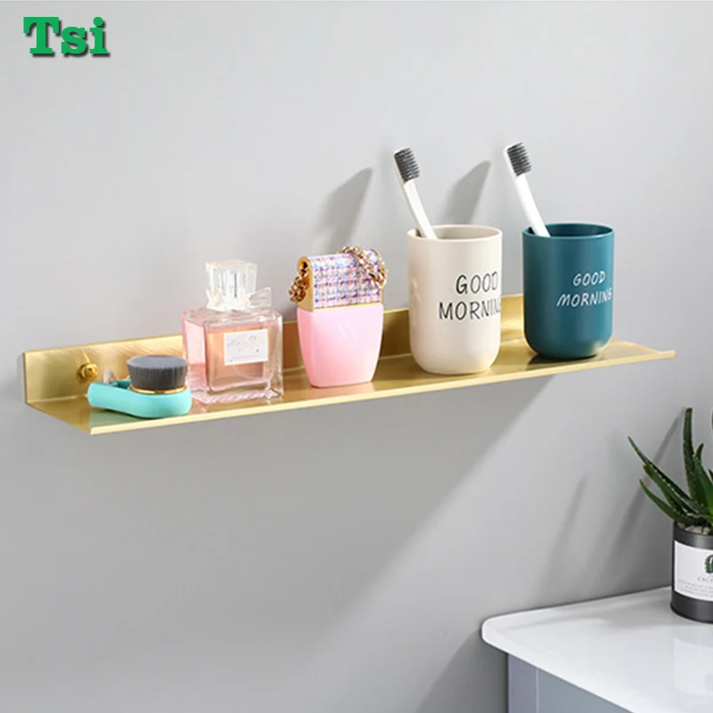 

Золотые полки для хранения без сверления, аксессуары для ванной комнаты, настенные полки для приправ черного цвета, полки для кухни, полка для шампуня и душа