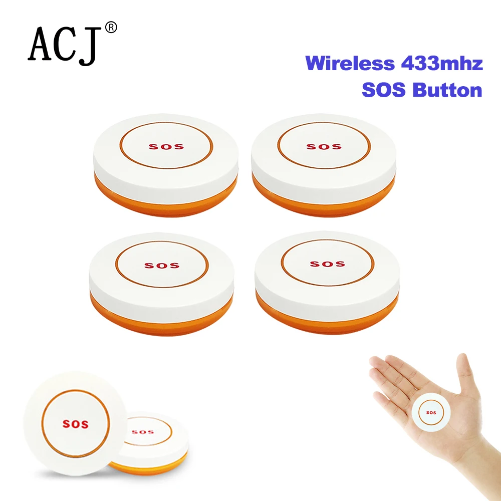 New SOS Wireless 433M Sensor Button Elderly Emergency Button Old Man Self Defense Home Burglar Work for 433MHz Home Alarm System