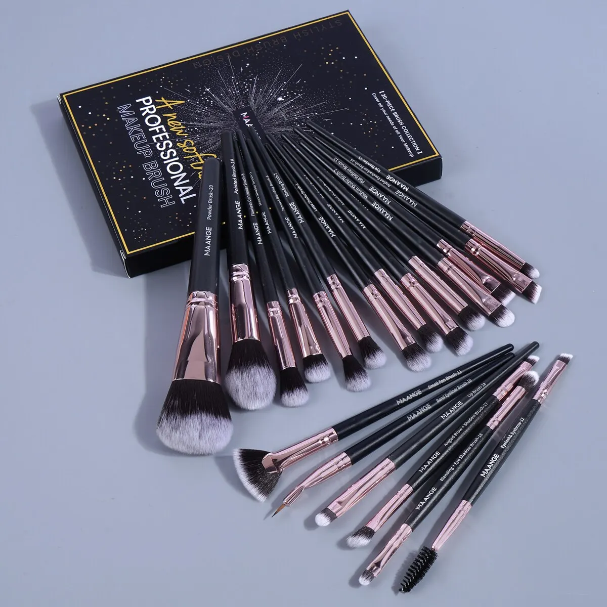 Maange 20Pcs Makeup Brushes with Box Professional Cosmetic