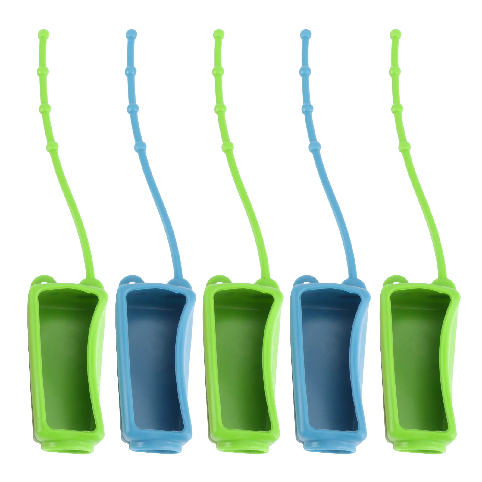 

5 Pcs Silicone Cover Bottle Holder Liquid Hand Soap Manual Sleeve Child Kids