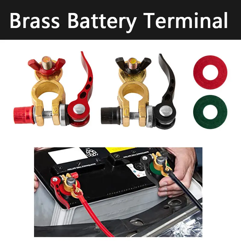 24V 12V Car Battery Terminal Brass Zinc Alloy Power Lug Posts Quick Release Battery Top Clip Connectors 1 -/2 -/4-Way Junction battery terminal connectors battery connectors electrical connectors plug connectors