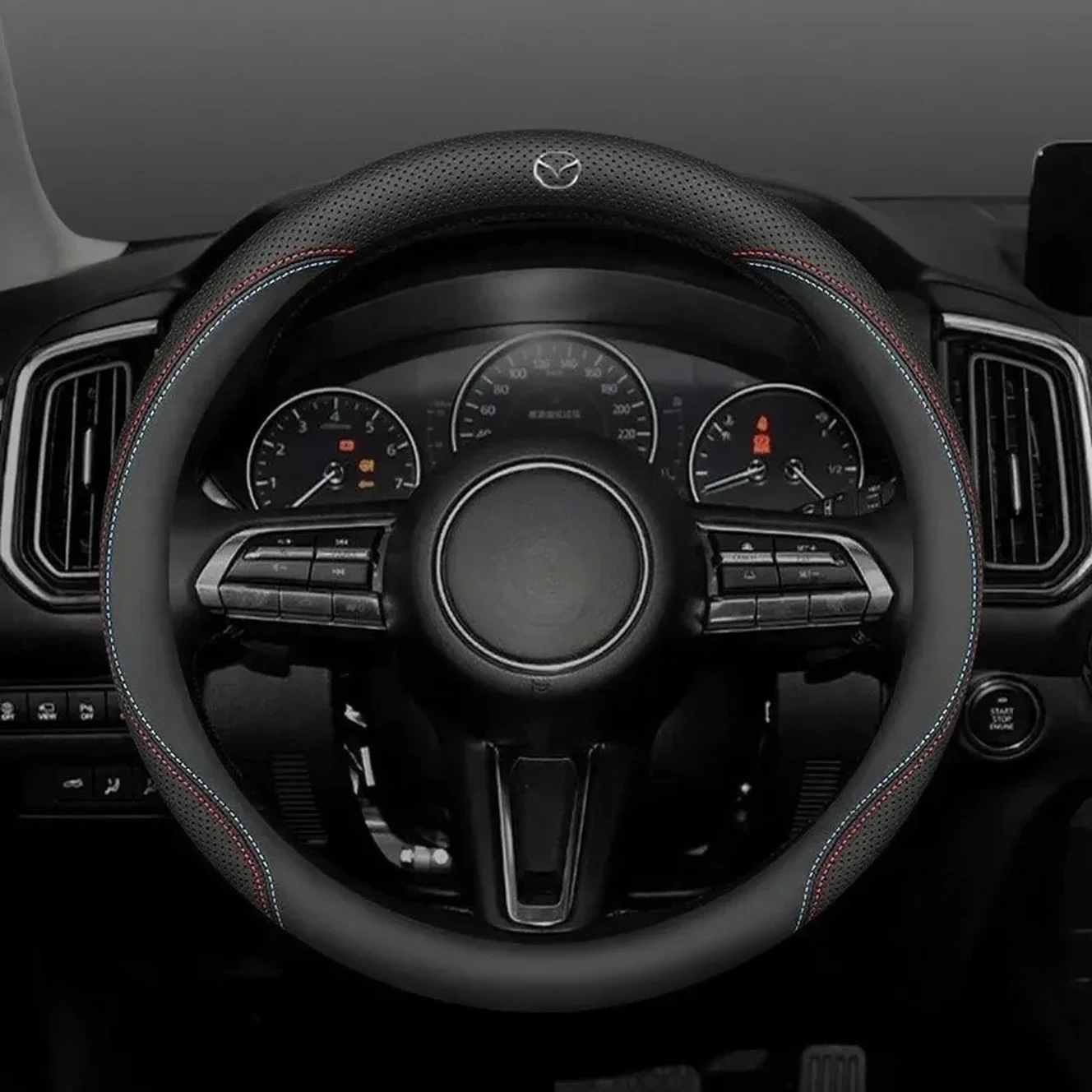 Für Mazda 3 5 6 SKYACTIV Axela Atenza CX30 CX50 CX5 CX7 CX8 CX9 MX5 RX8 BT50 Wildleder Leder Auto Lenkrad Abdeckung Zubehör – Detail 13