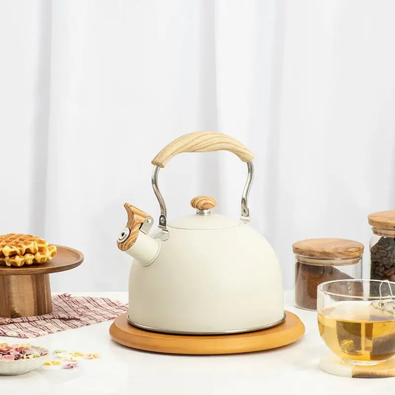 Whistling Teapot Whistling Kettle 2.5L Stainless Steel Whistle Tea Kettle for Gas Stove Induction Cooker