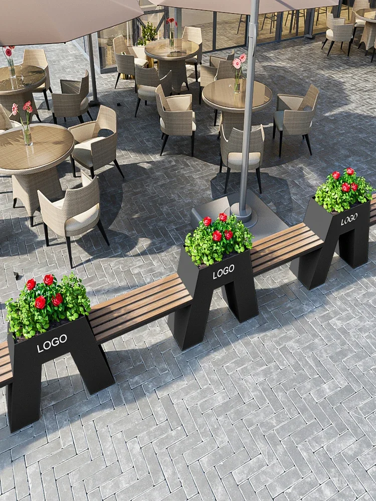 

Custom: wrought iron custom outdoor flower box, park greening, sales department, commercial street, card holder,