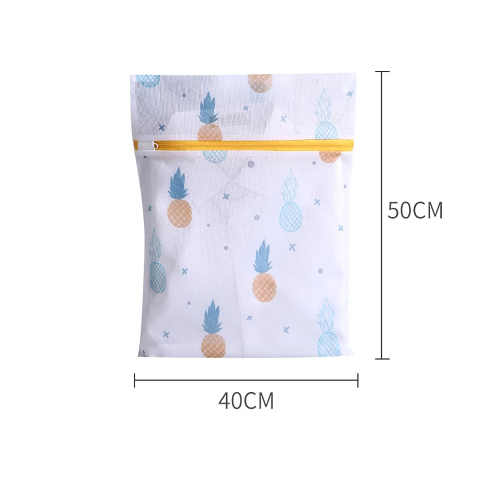 4PCS Cute Delicates Zippered Mesh Laundry Bag Polyester Washing Net Bag For Underwear Sock Washing Machine Pouch Clothes Bags