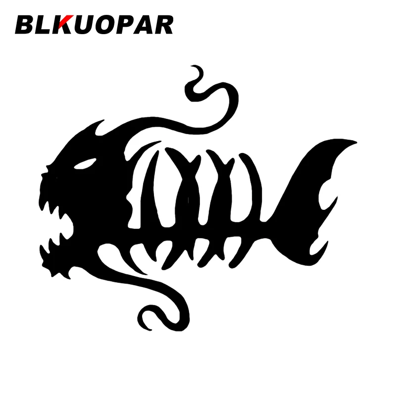

BLKUOPAR Скелет с рыбными косточками, автомобильная наклейка, Солнцезащитная модная доска для серфинга, украшение на окклюзию, защита от царапин на дверь автомобиля