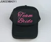 Personalized designer Team Bride and Bride Snapback Baseball Hats Print truckers Bachelorette Party Hat Women Adjustable Caps 3