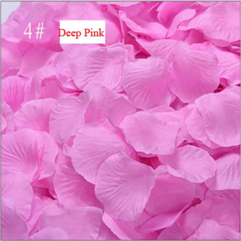 800pcs / lot silk rose petals for Wedding Party Birthday Decoration Romantic Artificial Rose Petals Rose Flowers Supplies