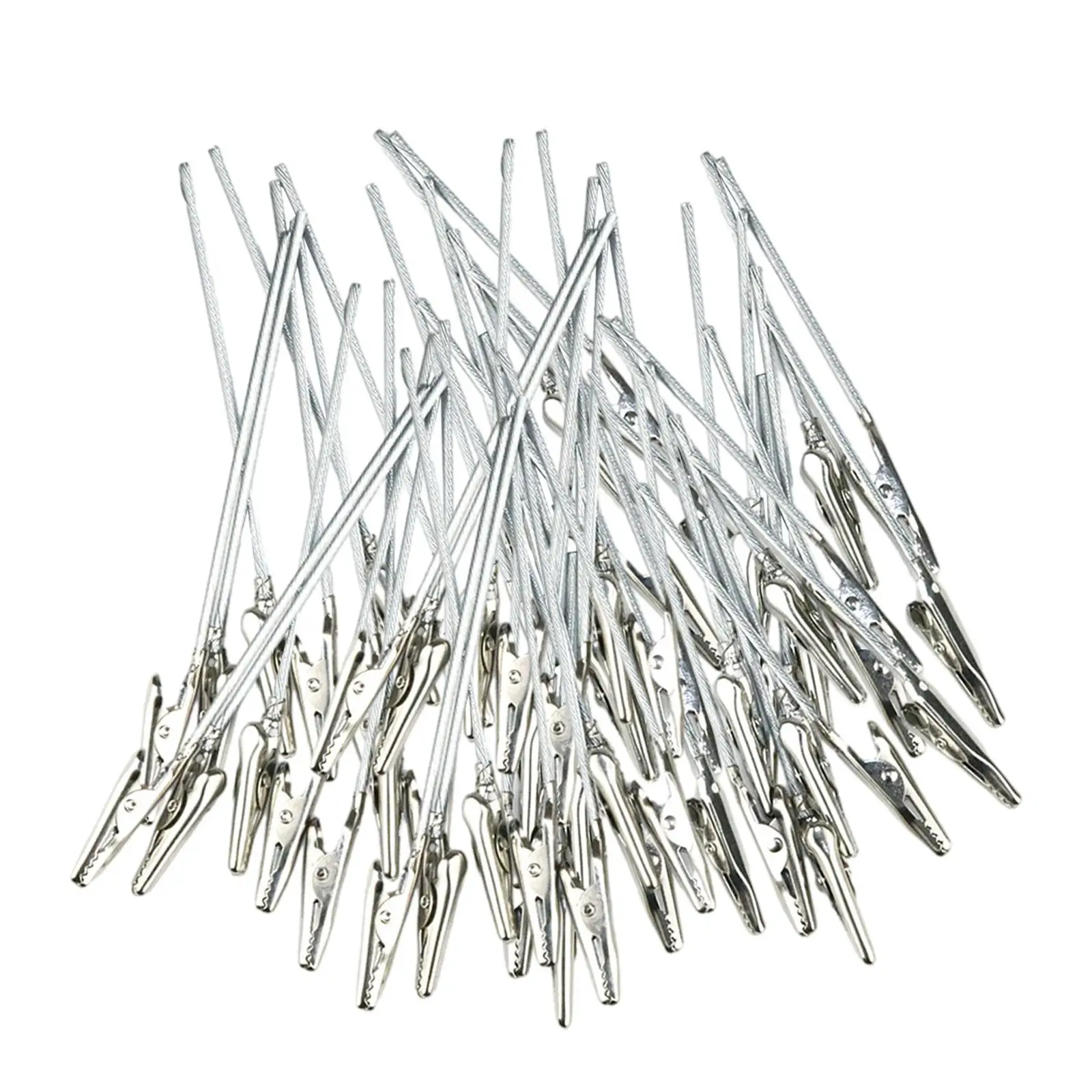 

50Pcs Crocodile Clips Reusable Durable Electrical Test Clip for Laboratory Electric Testing Work Memo Photo Picture Clips Holder