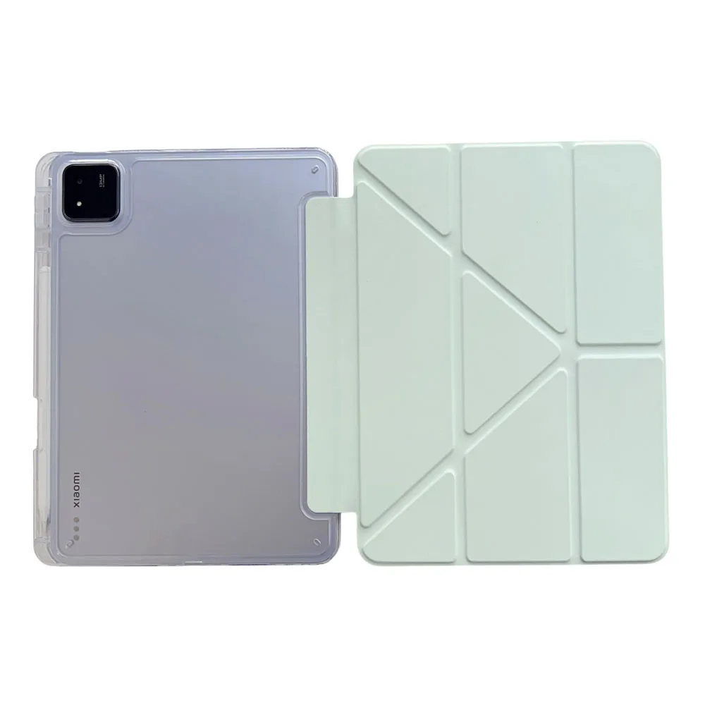 Clear Acrylic Y-Fold Shockproof Tablet Stand Case