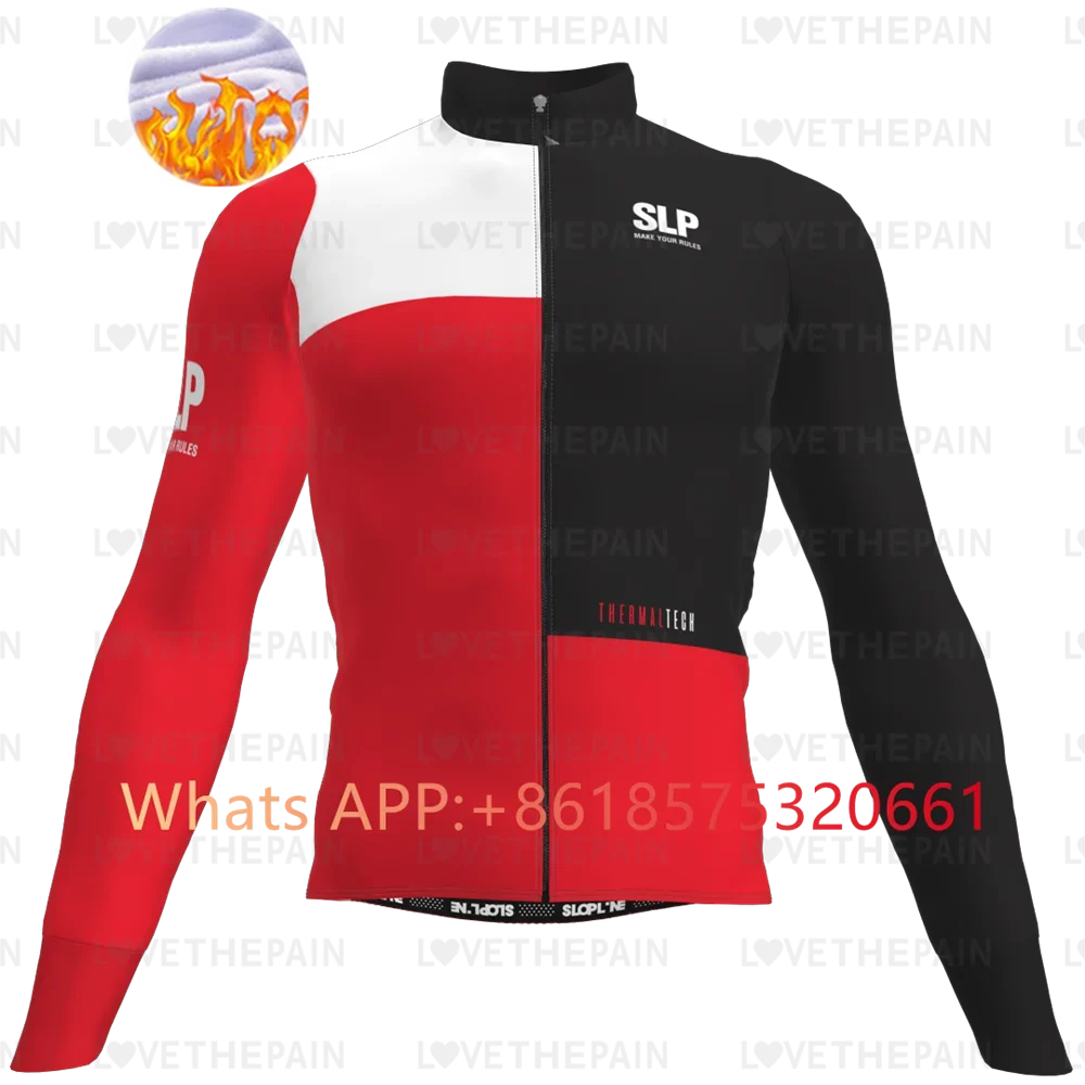 thumbnail image 1 of Slp SLOPLINE Team Ropa térmica de invierno para ciclismo, jersey para hombre, ropa cálida para exteriores, ropa para andar en bicicleta, mangas largas, ciclismo 2024, 1 of 5
