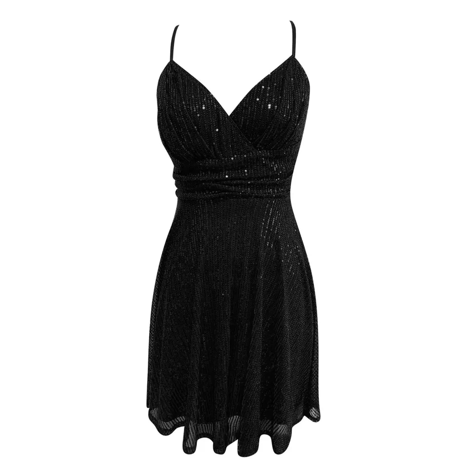 Elegant Sparkly Sequin Cocktail Gown for Women