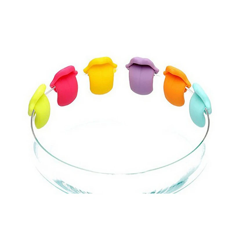 1/2/4SETS Marker Cups Easy To Use Colorful Wine Glass Marker Versatile Fun Wine Charms Lovers Glass Markers Silicone