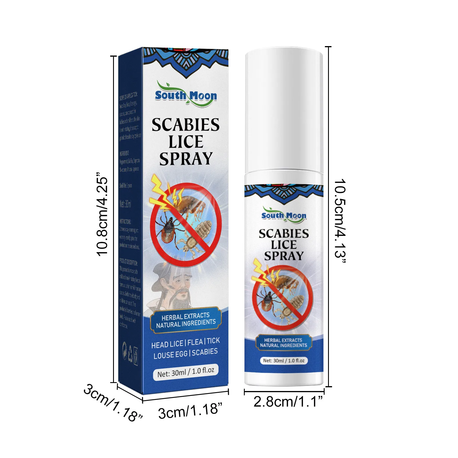 Lice Spray 30ml Family Size Lice Spray for Kids & Adults