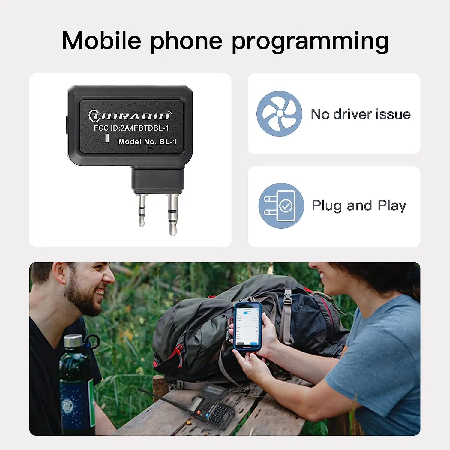 Walkie Talkie Wireless Programmer Phone  Bluetooth programming for Baofeng UV 5R BF-888S Radio Multiple Model ham Radio Cable