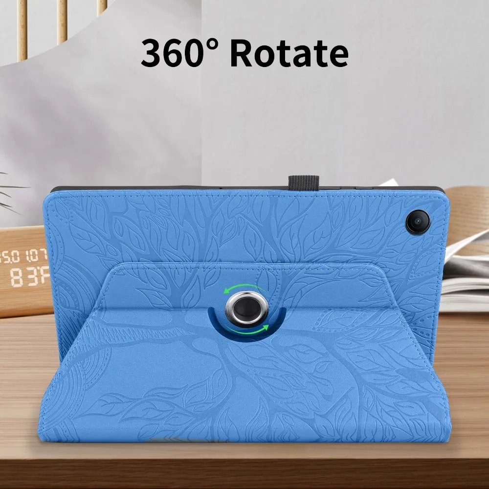 Tree Embossed 360° Rotating Stand Tablet Case - 9.7