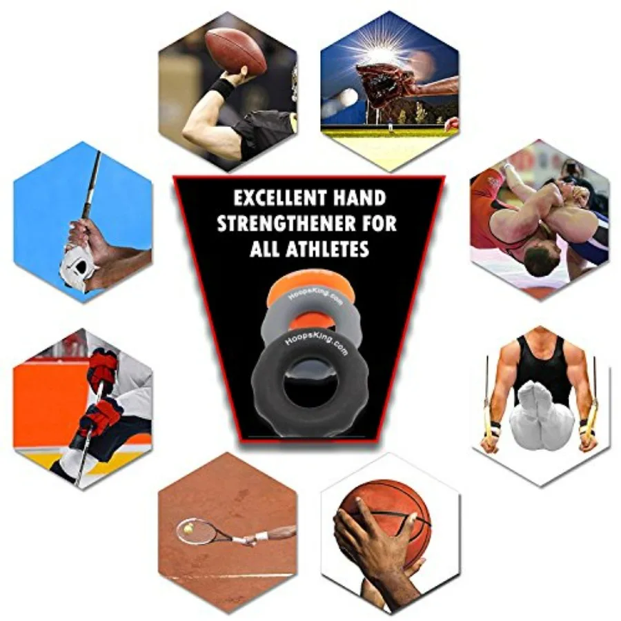 Rip N Grip Hand Strengtheners & Big Cone Sports Training Cone Bundle for Basketball Dribbling, Shooting, Passing, Rebounding, So