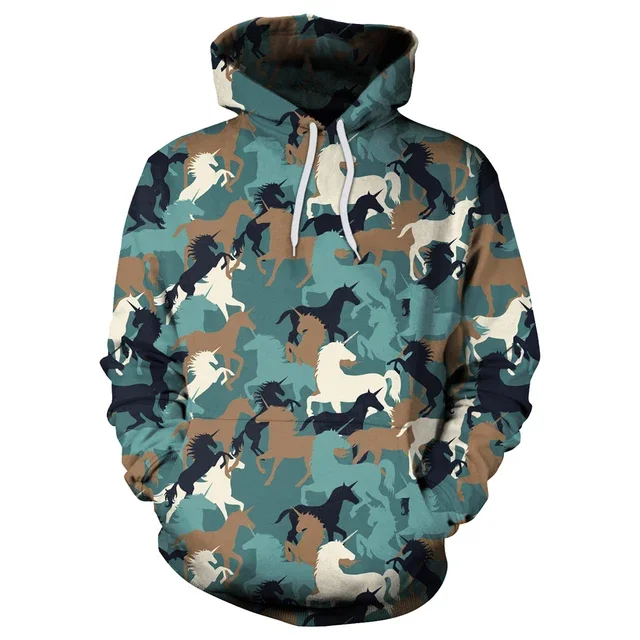 Animal 3D Print Sweatshirt Couple Hoodies Men Tracksuit Autumn Anime Cartoon Graphic Pullover Hooded Harajuku Clothes for Men