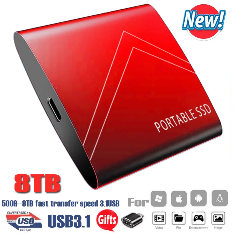 External SSD Hard Disk 4TB 2TB 500G Portable SSD Solid State Drives USB